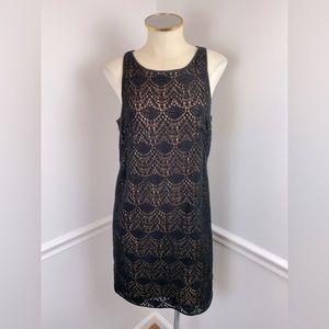 LOFT Black Sleeveless Crochet Dress | Size 6